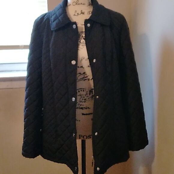 CALVIN KLEIN BLACK QUILTED JACKET SIZE LARGE - Picture 6 of 12